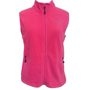 Vineyard Vines Pink Coral Fleece Vest Size Youth Large